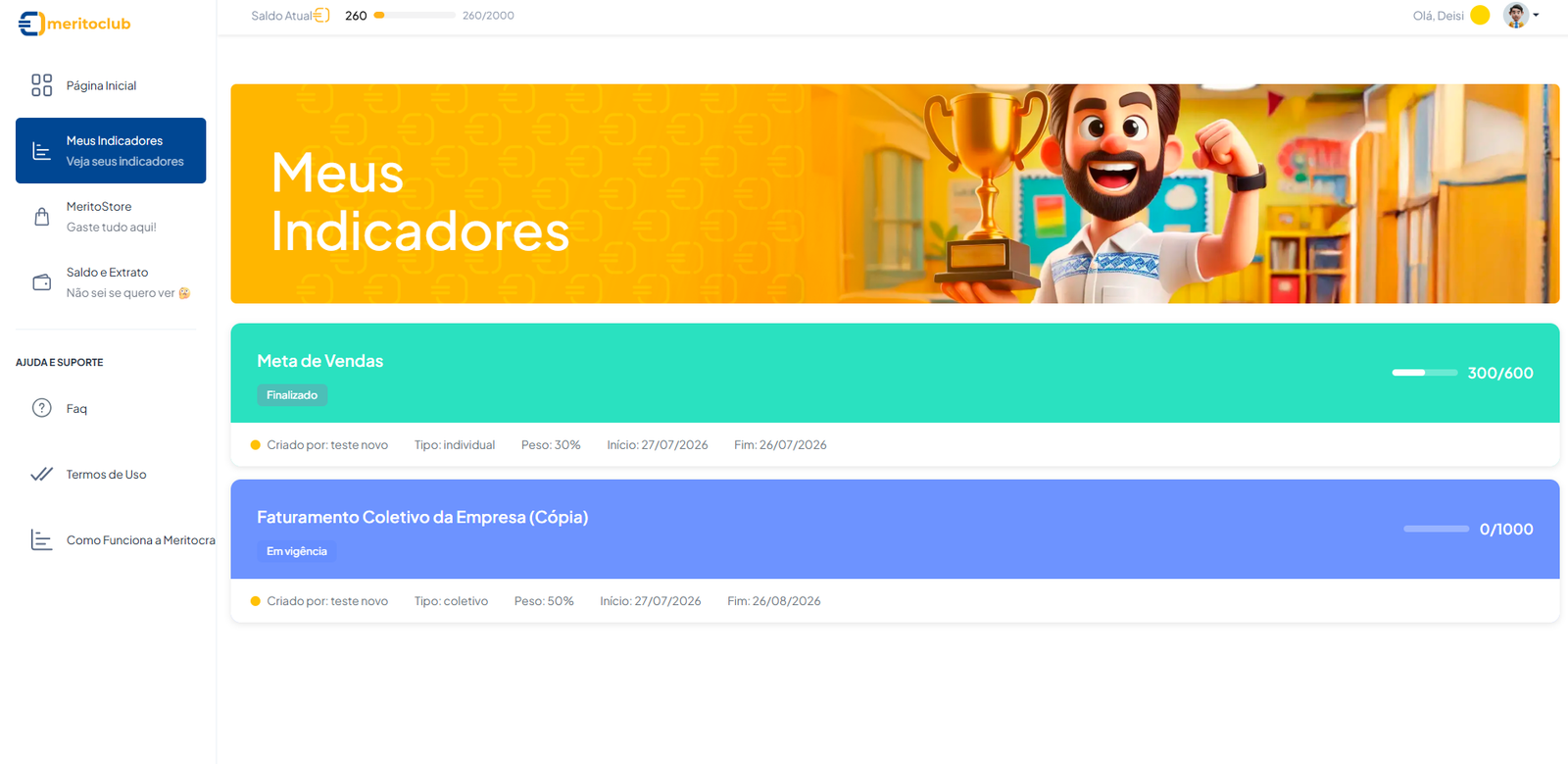 Acompanhamento de Indicadores e Metas